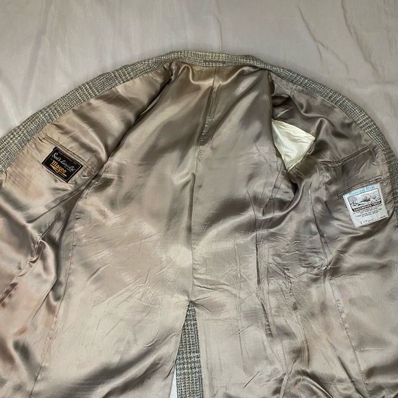 Magee Donegal Mist Tweed Sport Coat Blazer Men’s 43r Houndstooth Gray - Picture 5 of 16